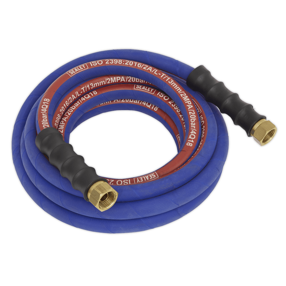 Sealey Air Hose 5mtr x 13mm with 1/2"BSP Unions Extra Heavy-Duty Model No-AH5R/12