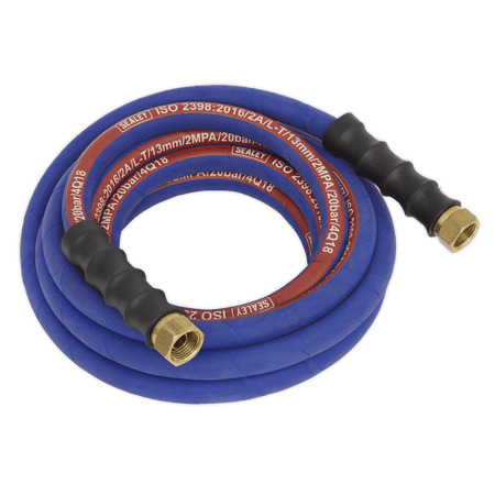 Sealey Air Hose 5mtr x 13mm with 1/2"BSP Unions Extra Heavy-Duty Model No-AH5R/12