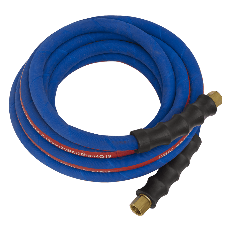 Sealey Air Hose 5mtr x 10mm with 1/4"BSP Unions Extra Heavy-Duty Model No-AH5R/38