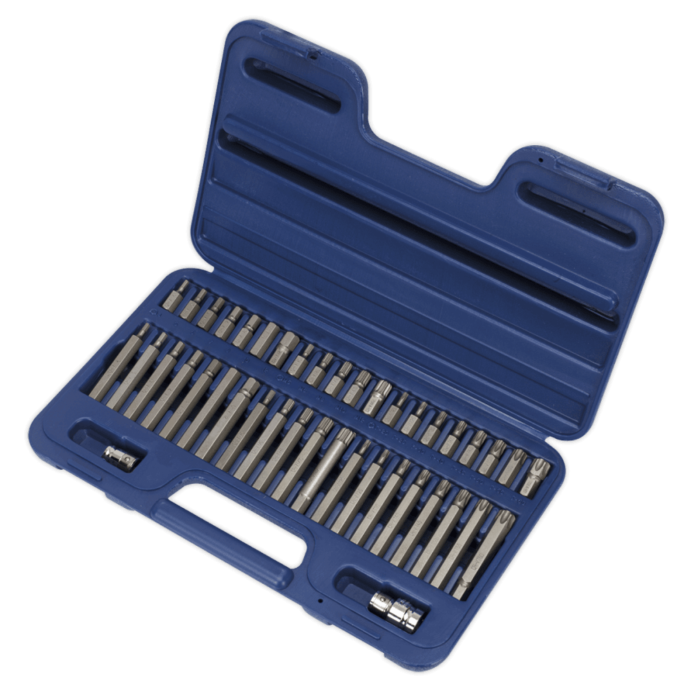 Sealey TRX-Star/Spline/Hex Bit Set 42pc 3/8" & 1/2"Sq Drive Model No-AK219