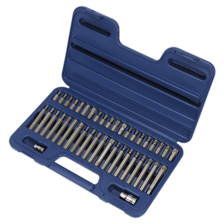 Sealey TRX-Star/Spline/Hex Bit Set 42pc 3/8" & 1/2"Sq Drive Model No-AK219