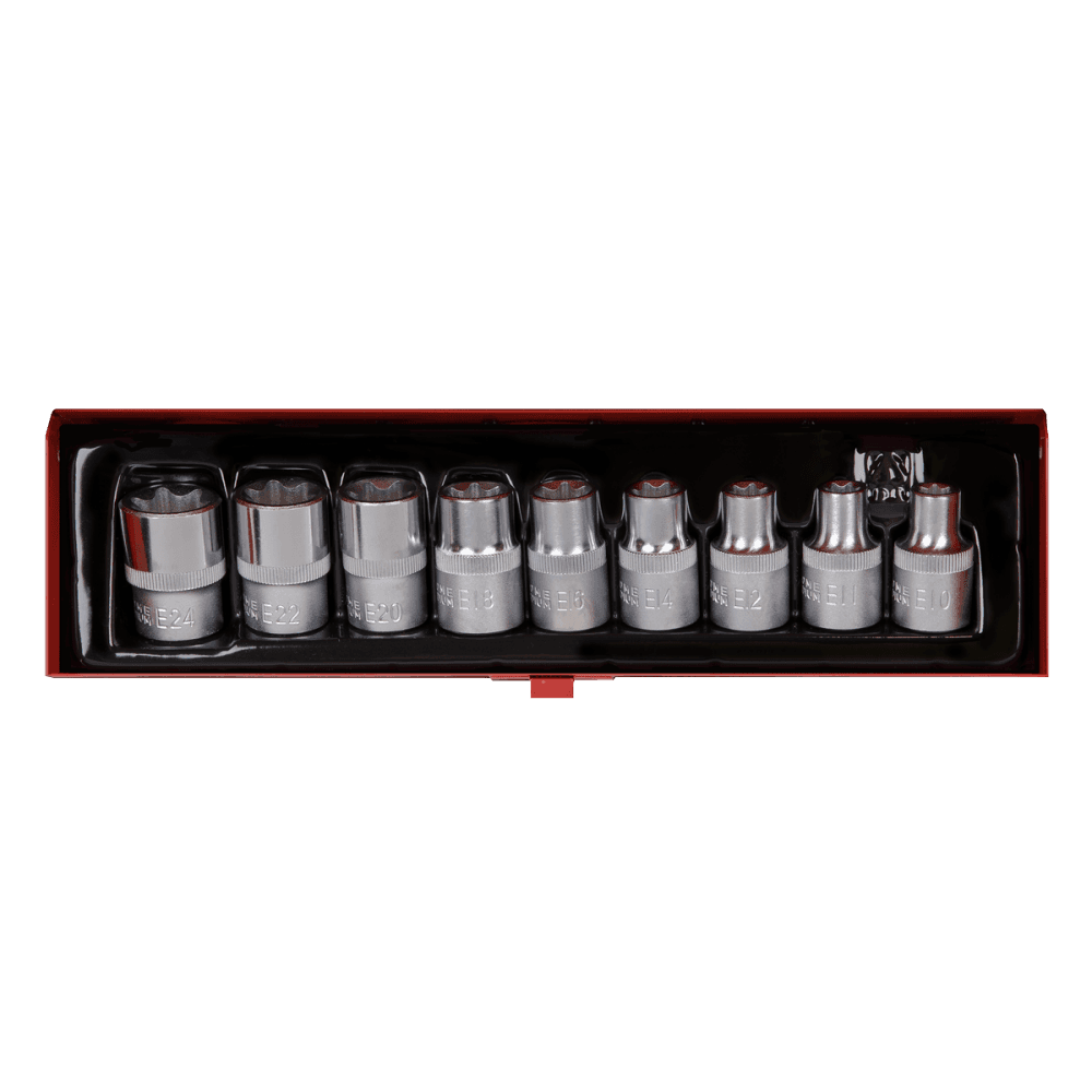 Sealey TRX-Star Female Socket Set 9pc 1/2"Sq Drive E10-E24 Model No-AK230