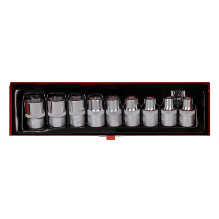 Sealey TRX-Star Female Socket Set 9pc 1/2"Sq Drive E10-E24 Model No-AK230