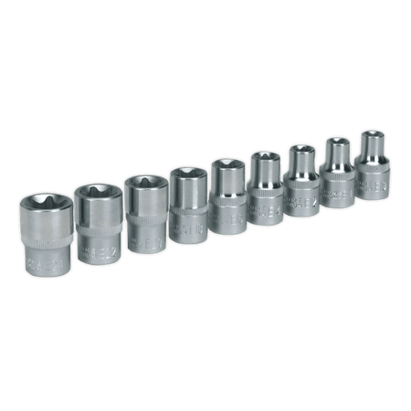 Sealey TRX-Star Female Socket Set 9pc 1/2"Sq Drive E10-E24 Model No-AK230