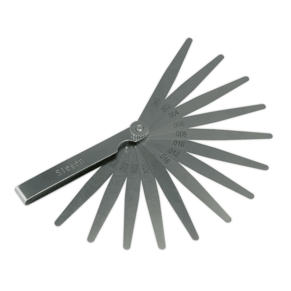 Sealey Feeler Gauge 13 Blade - Imperial Model No-S0518