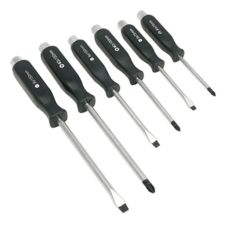 Sealey Screwdriver Set 6pc Hammer-Thru Model No-S0535