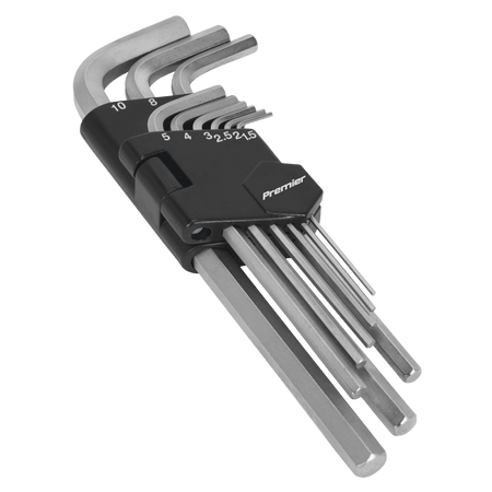 Sealey Hex Key Set 9pc Long Metric Model No-AK7136