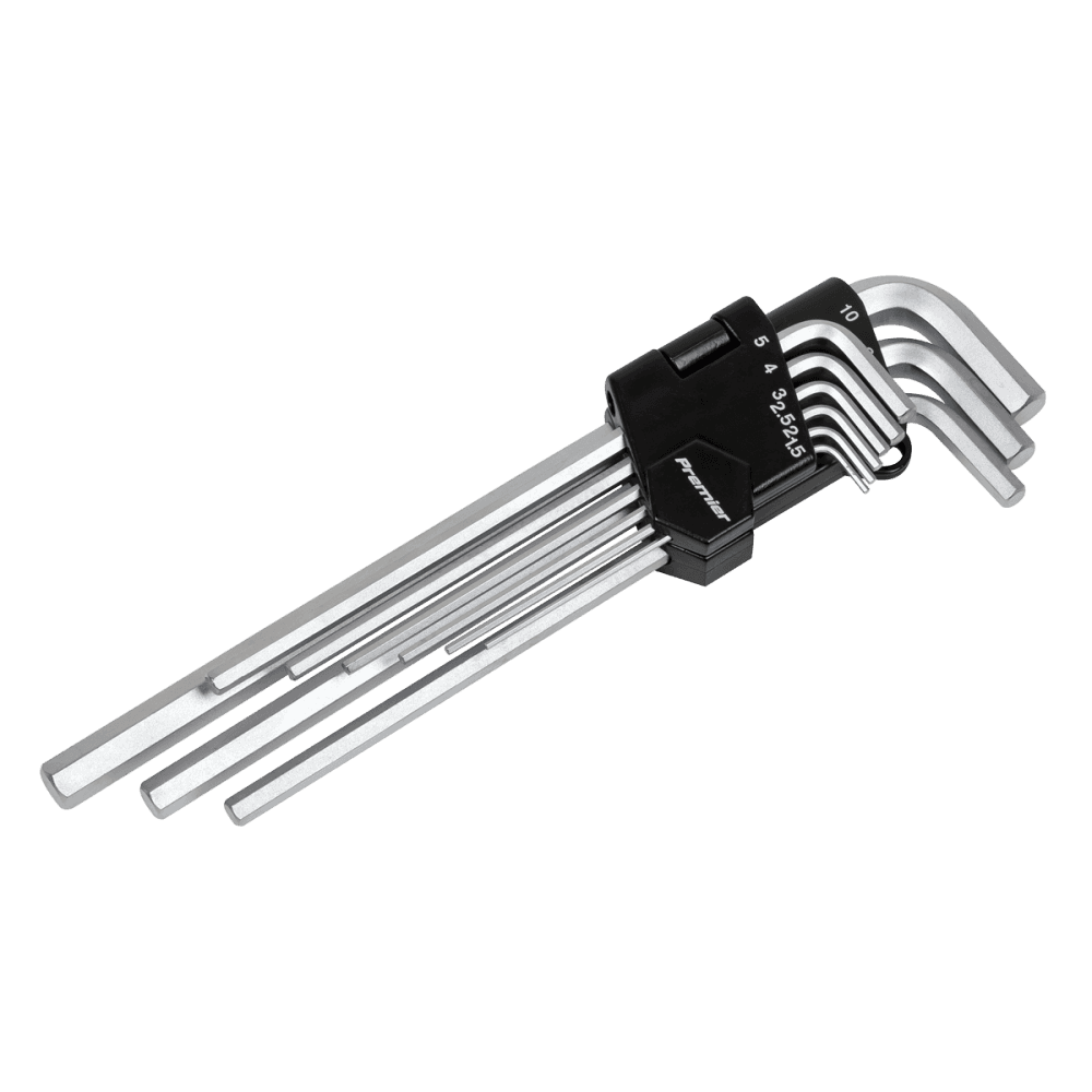 Sealey Hex Key Set 9pc Extra-Long Metric Model No-AK7137
