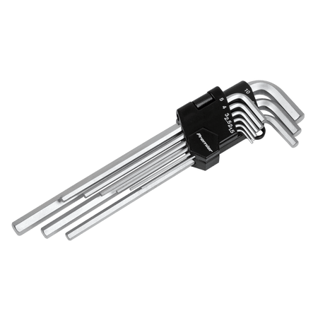 Sealey Hex Key Set 9pc Extra-Long Metric Model No-AK7137