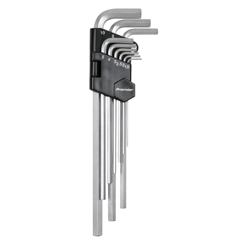 Sealey Hex Key Set 9pc Extra-Long Metric Model No-AK7137