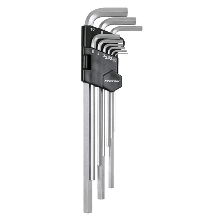 Sealey Hex Key Set 9pc Extra-Long Metric Model No-AK7137