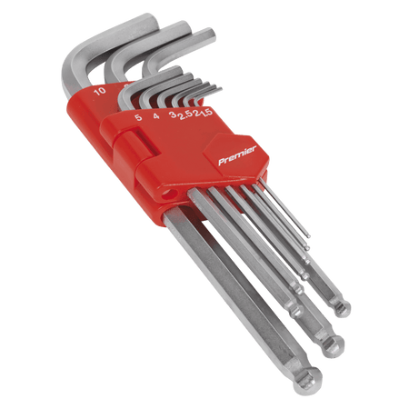 Sealey Ball-End Hex Key Set 9pc Long Metric Model No-AK7139