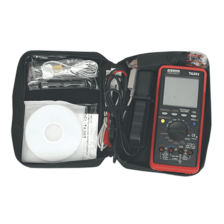Sealey Automotive Digital Multimeter 15 Function Bar Graph/PC Link Model No-TA203