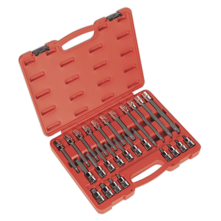 Sealey Spline Socket Bit Set 26pc 1/2"Sq Drive Model No-AK2195
