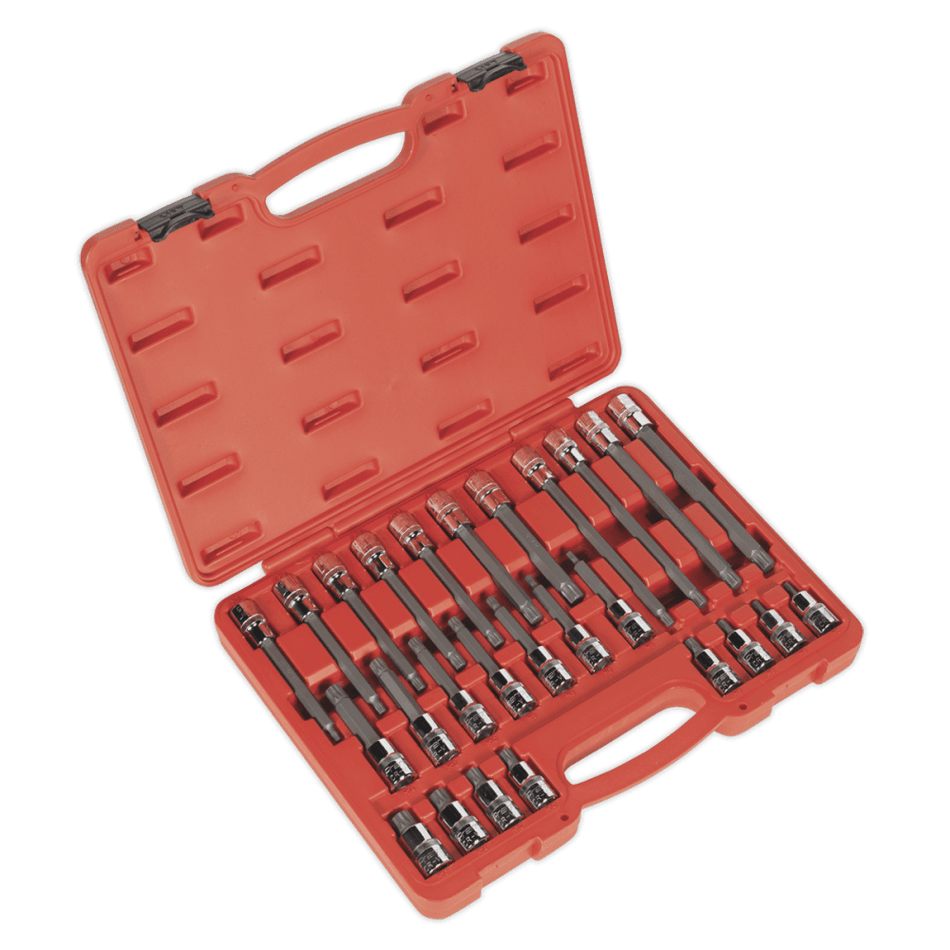 Sealey Spline Socket Bit Set 26pc 1/2"Sq Drive Model No-AK2195