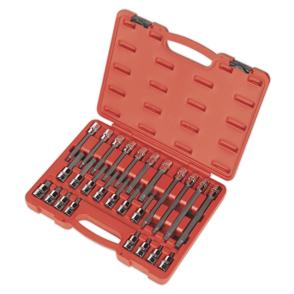 Sealey Spline Socket Bit Set 26pc 1/2"Sq Drive Model No-AK2195