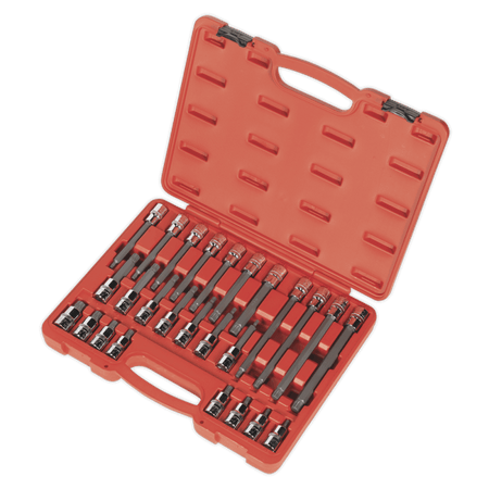 Sealey Spline Socket Bit Set 26pc 1/2"Sq Drive Model No-AK2195