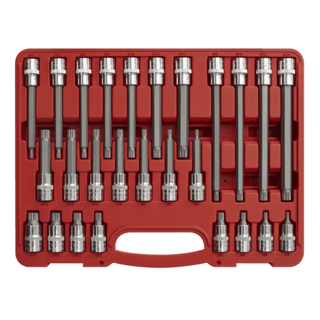 Sealey Spline Socket Bit Set 26pc 1/2"Sq Drive Model No-AK2195