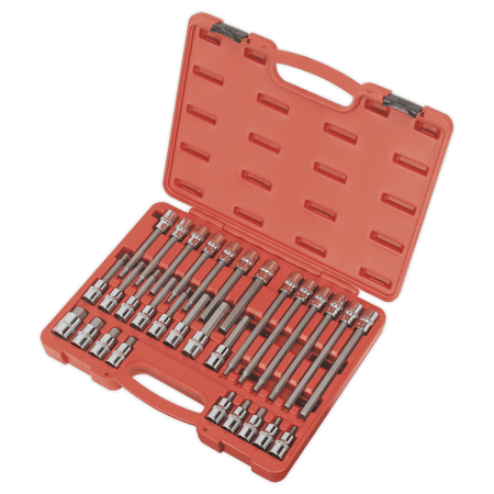 Sealey Hex Socket Bit Set 30pc 1/2"Sq Drive Model No-AK2196