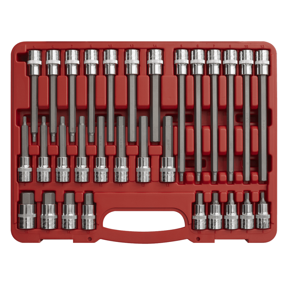 Sealey Hex Socket Bit Set 30pc 1/2"Sq Drive Model No-AK2196