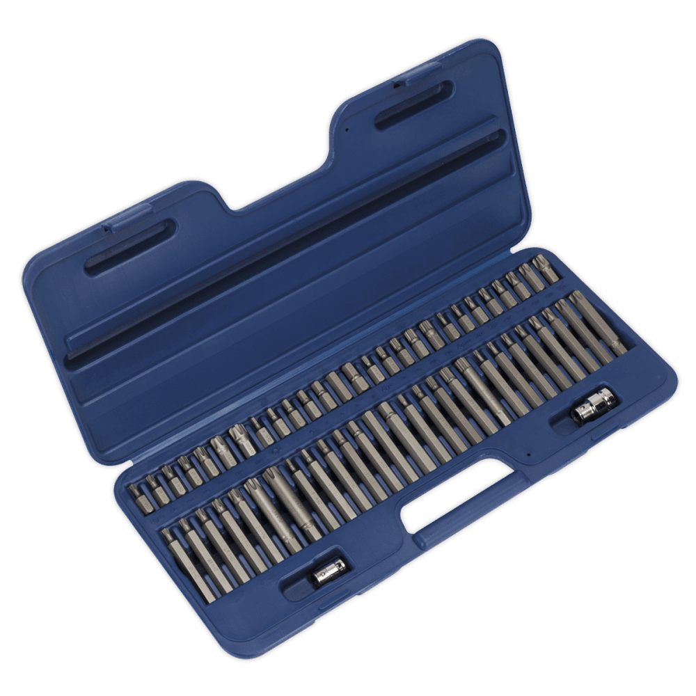 Sealey Ribe/Spline/Hex/Security TRX-Star Bit Set 56pc 3/8" & 1/2"Sq Drive Model No-AK21956