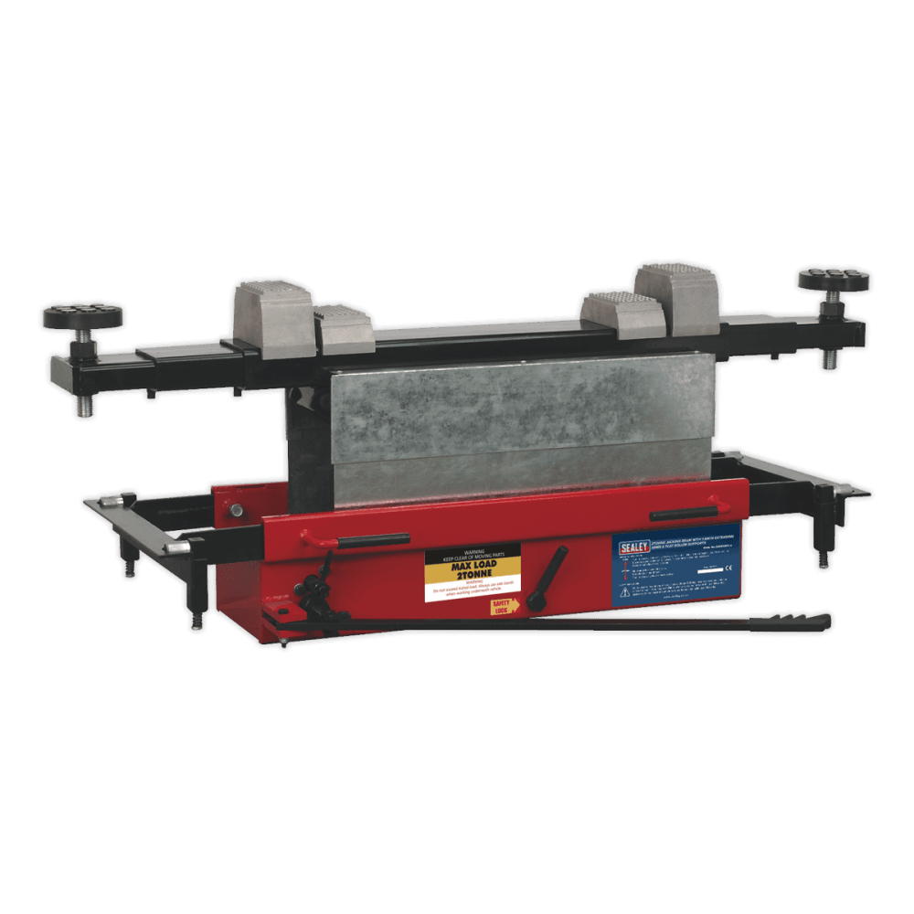 Sealey Jacking Beam 2tonne with Arm Extenders & Flat Roller Supports Model No-SJBEX200
