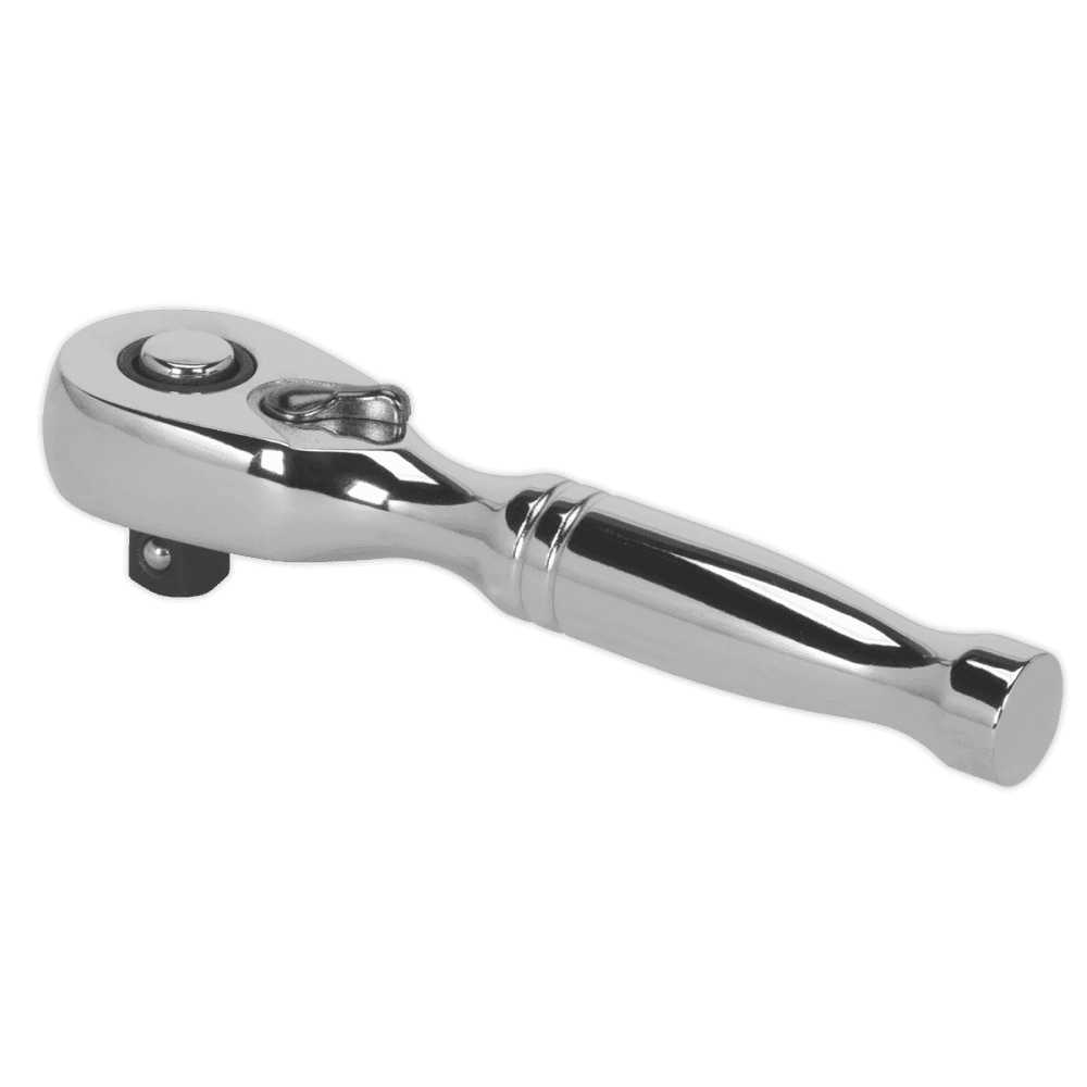 Sealey Stubby Ratchet Wrench 1/4"Sq Drive Pear-Head Flip Reverse Model No-AK660S