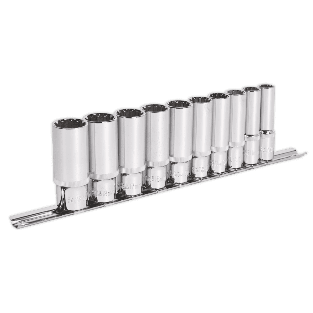 Sealey Socket Set 10pc Deep 3/8"Sq Drive Total Drive Model No-AK69910D