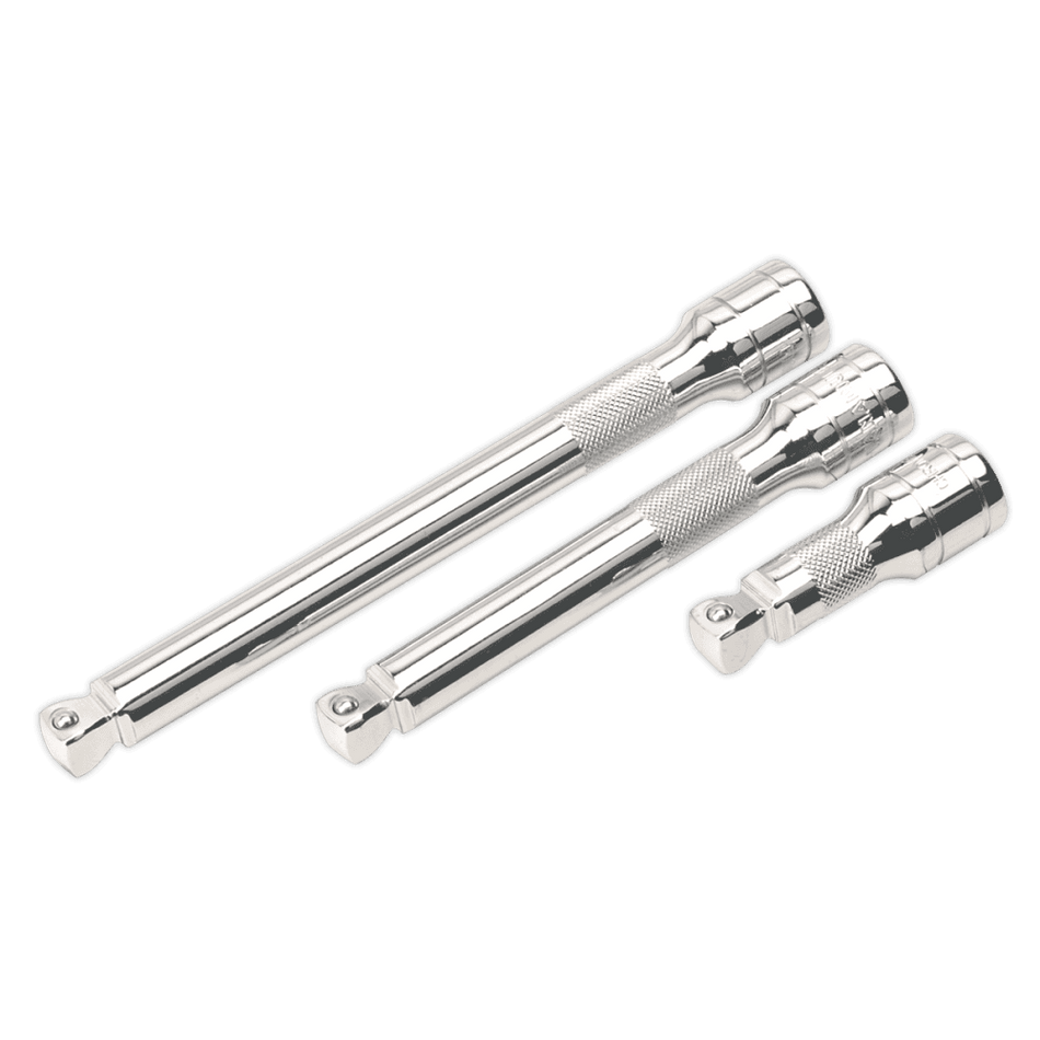 Sealey Wobble/Rigid Extension Bar Set 3pc 1/2"Sq Drive Model No-AK764