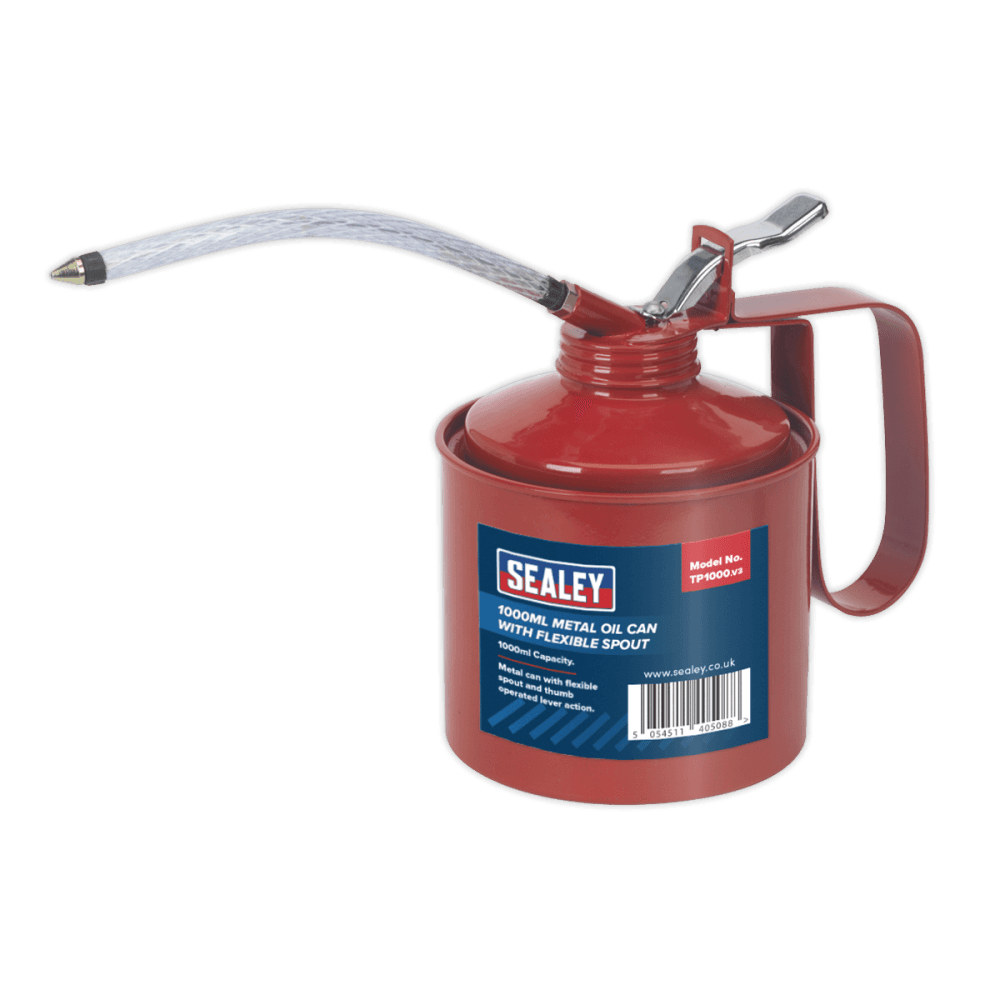 Sealey Metal Oil Can Flexible Spout 1000ml Model No-TP1000