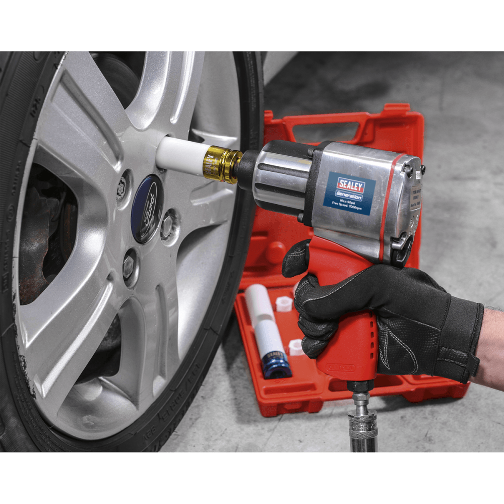 Sealey Air Impact Wrench 1/2"Sq Drive Twin Hammer Model No-GSA02