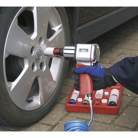Sealey Air Impact Wrench 1/2"Sq Drive Twin Hammer Model No-GSA02