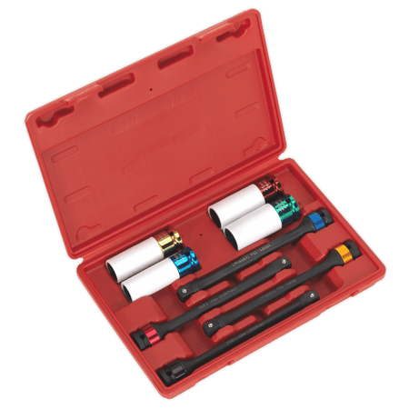 Sealey Torque Stick & Aluminium Wheel Impact Socket Set 8pc 1/2"Sq Drive Model No-AK2243