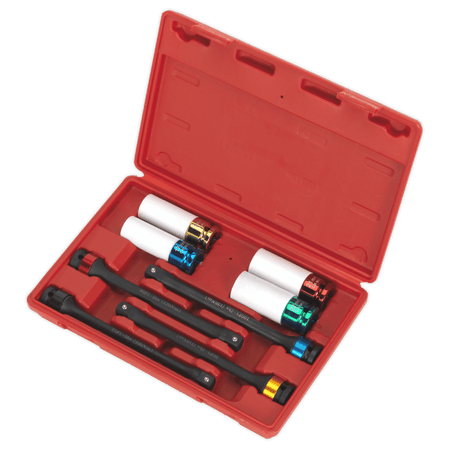 Sealey Torque Stick & Aluminium Wheel Impact Socket Set 8pc 1/2"Sq Drive Model No-AK2243