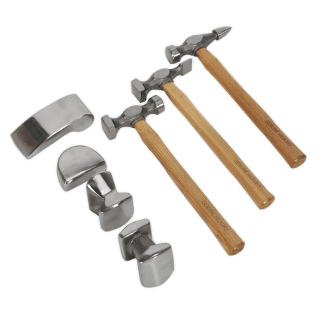 Sealey Panel Beating Set 7pc Drop-Forged Hickory Shafts Model No-CB507