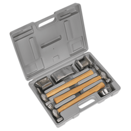 Sealey Panel Beating Set 7pc Drop-Forged Hickory Shafts Model No-CB507