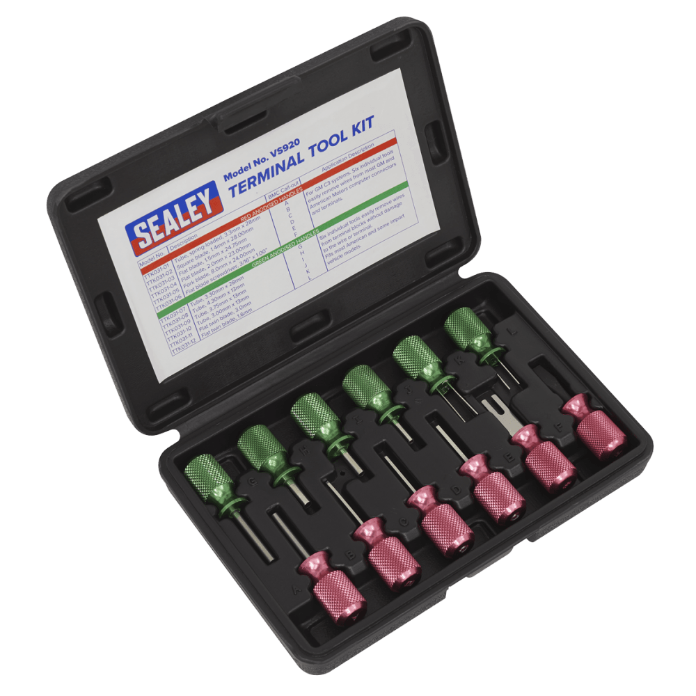 Sealey Terminal Tool Kit 12pc Model No-VS920