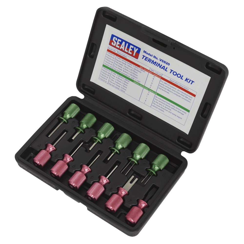Sealey Terminal Tool Kit 12pc Model No-VS920