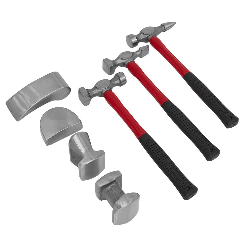 Sealey Panel Beating Set 7pc Drop-Forged Fibreglass Shafts Model No-CB707
