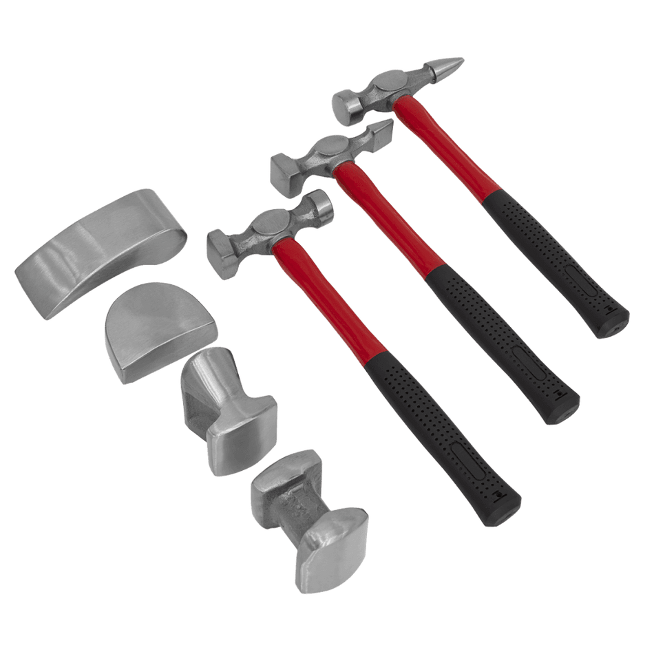 Sealey Panel Beating Set 7pc Drop-Forged Fibreglass Shafts Model No-CB707
