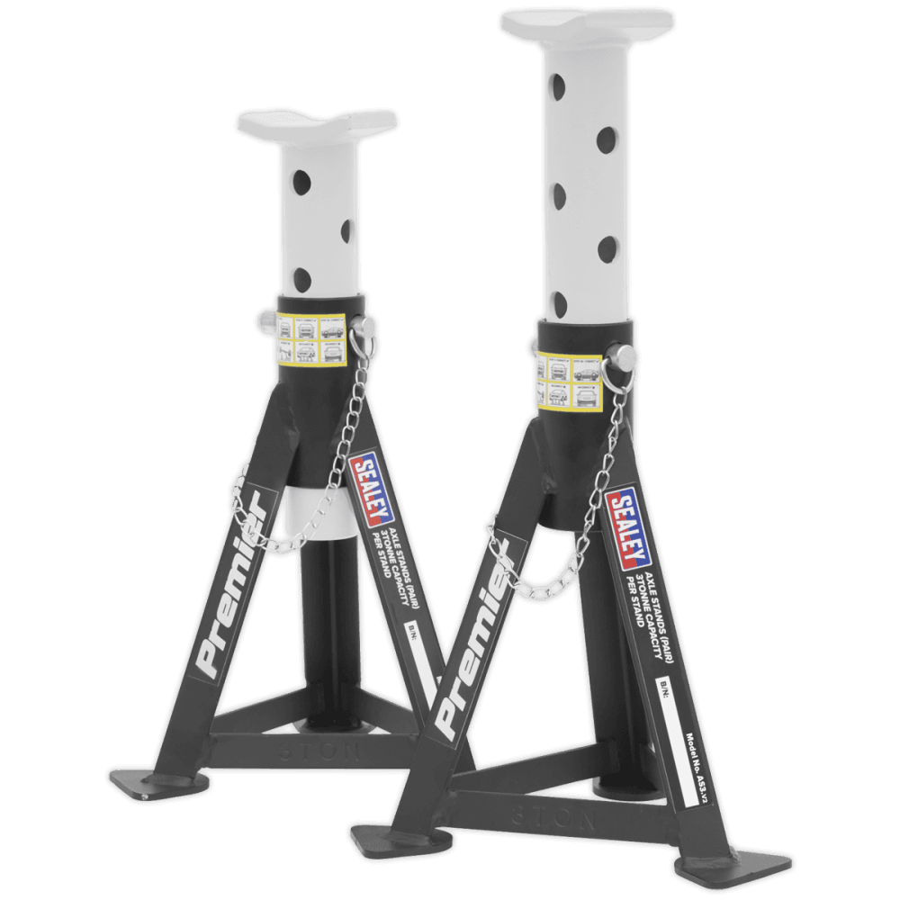 Sealey Axle Stands 3tonne Capacity per Stand 6tonne per Pair Model No-AS3