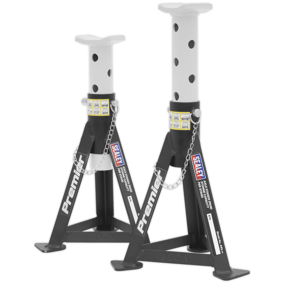 Sealey Axle Stands 3tonne Capacity per Stand 6tonne per Pair Model No-AS3