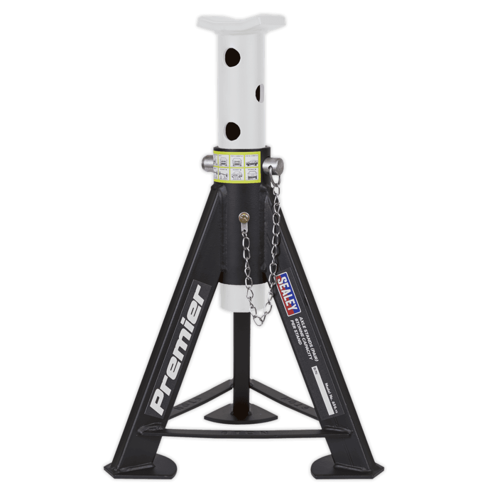 Sealey Axle Stands 6tonne Capacity per Stand 12tonne per Pair Model No-AS6