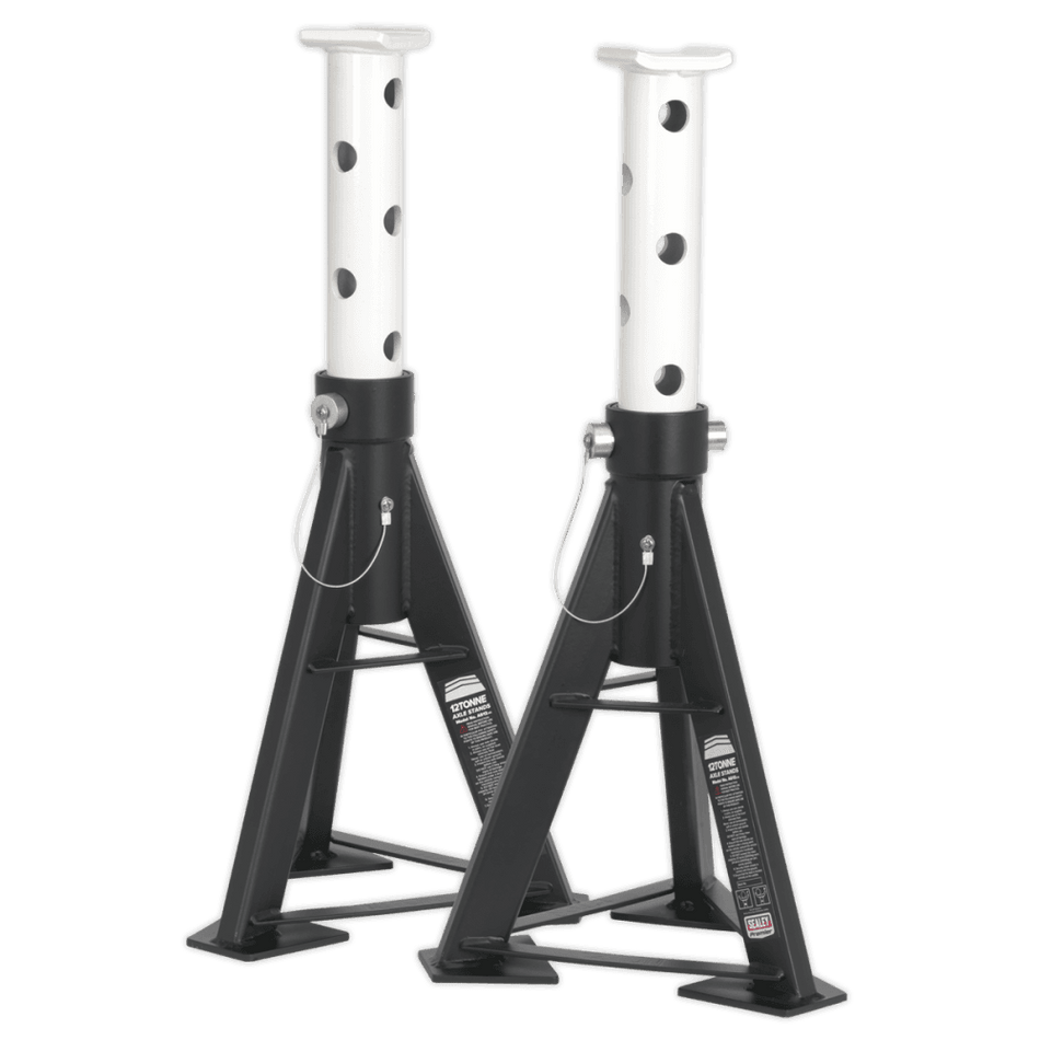 Sealey Axle Stands 12tonne Capacity per Stand 24tonne per Pair Model No-AS12