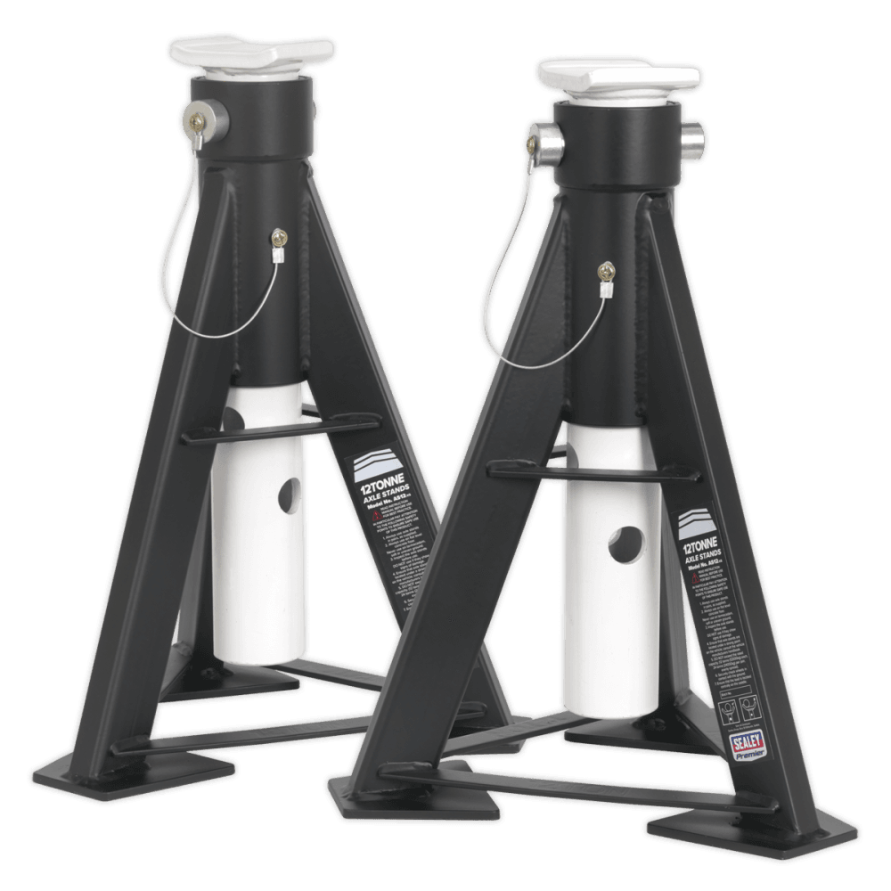 Sealey Axle Stands 12tonne Capacity per Stand 24tonne per Pair Model No-AS12