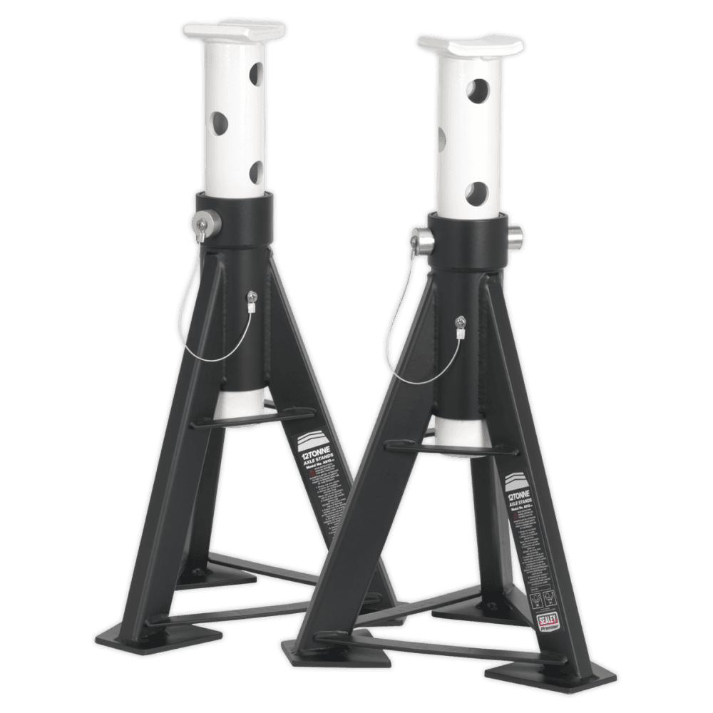 Sealey Axle Stands 12tonne Capacity per Stand 24tonne per Pair Model No-AS12
