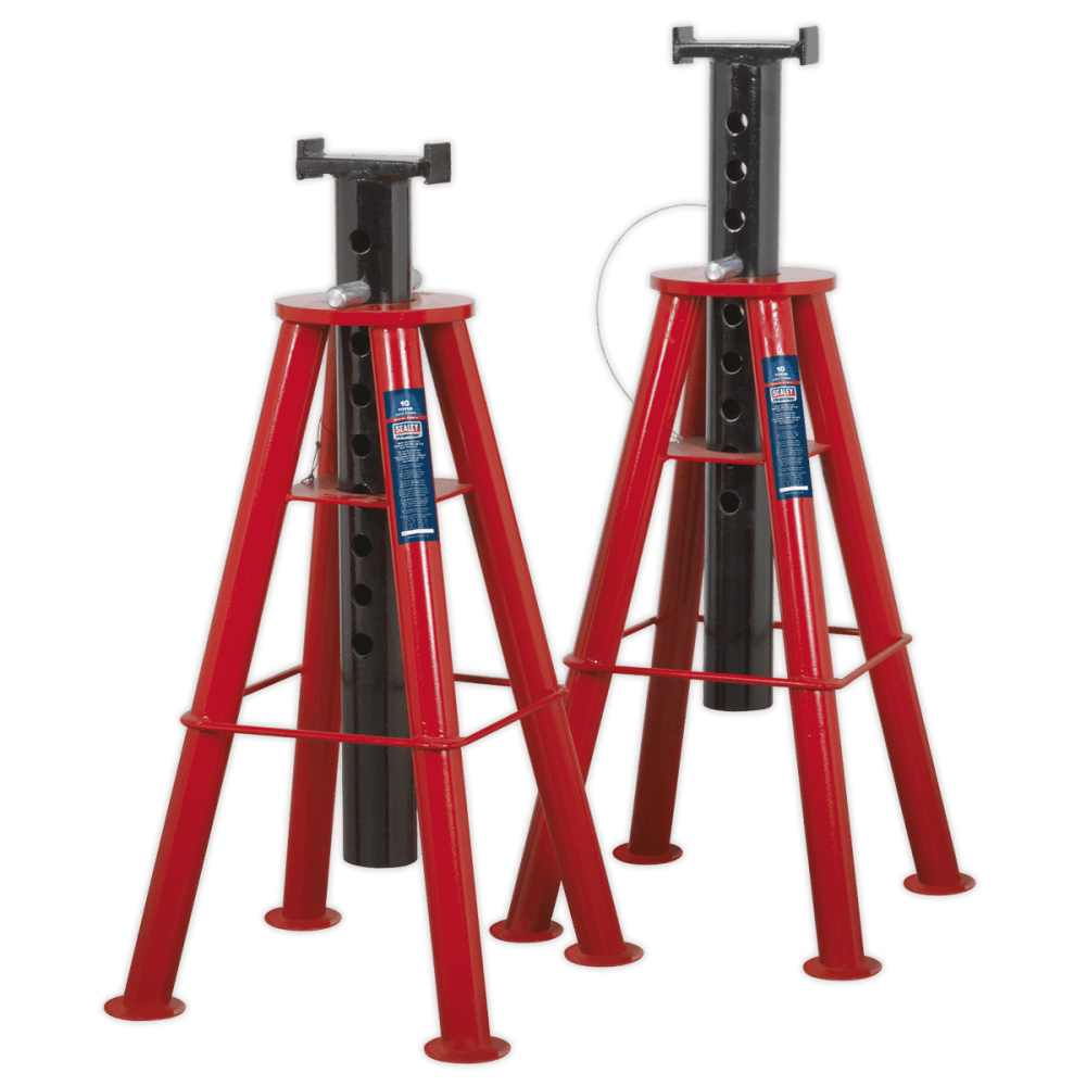Sealey Axle Stands 10tonne Capacity per Stand 20tonne per Pair High Lift Model No-AS10H