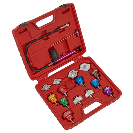 Sealey Cooling System Pressure Test Kit 16pc Model No-VS006