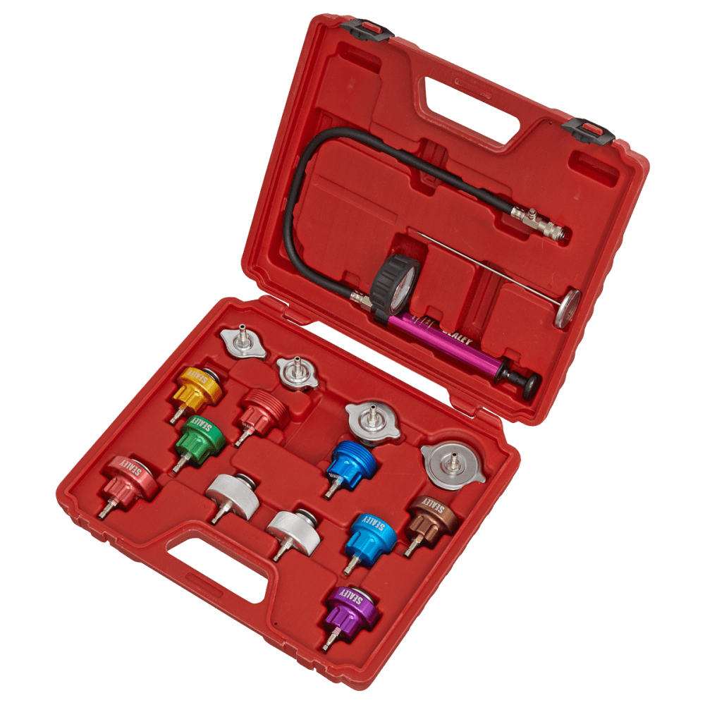 Sealey Cooling System Pressure Test Kit 16pc Model No-VS006