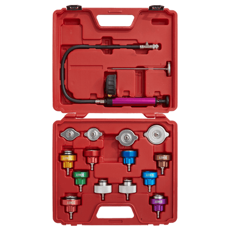 Sealey Cooling System Pressure Test Kit 16pc Model No-VS006
